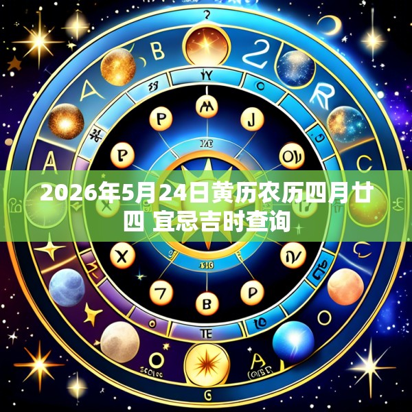 2026年5月24日黄历农历四月廿四 宜忌吉时查询