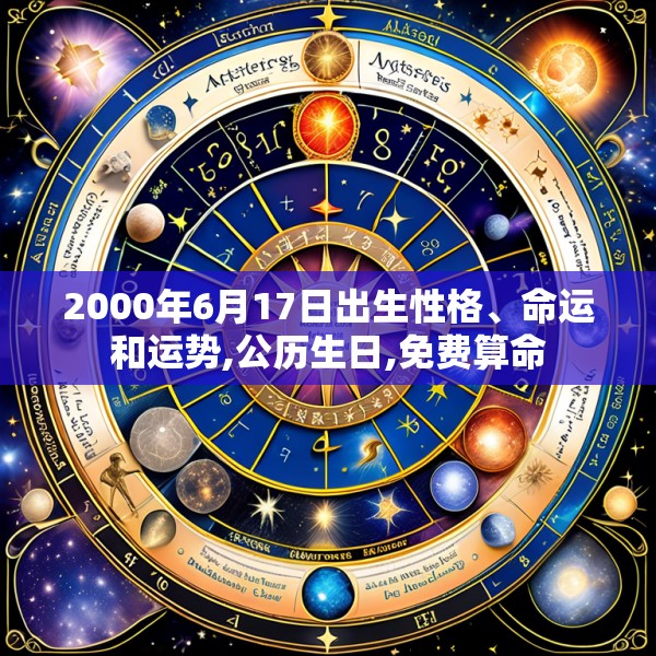 2000年6月17日出生性格、命运和运势,公历生日,免费算命