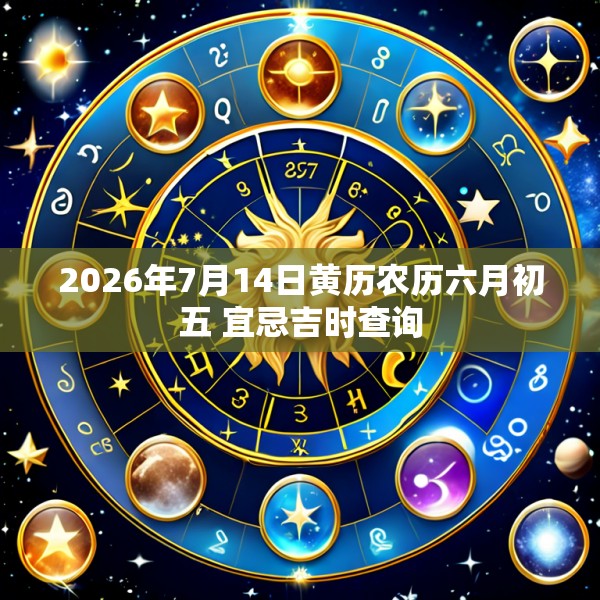 2026年7月14日黄历农历六月初五 宜忌吉时查询