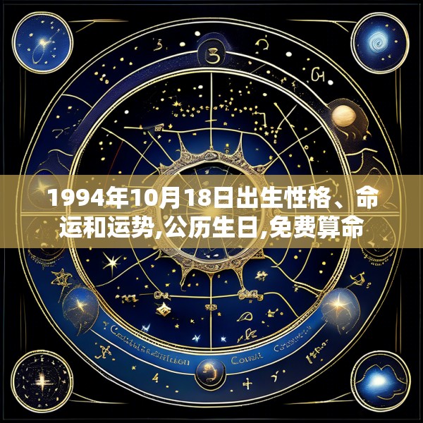 1994年10月18日出生性格、命运和运势,公历生日,免费算命