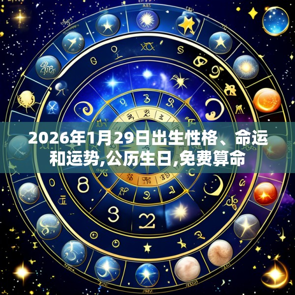 2026年1月29日出生性格、命运和运势,公历生日,免费算命
