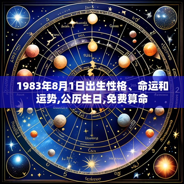 1983年8月1日出生性格、命运和运势,公历生日,免费算命