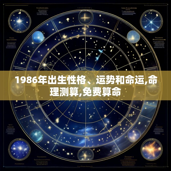 1986年出生性格、运势和命运,命理测算,免费算命