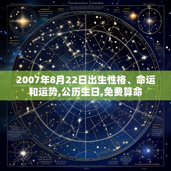 2007年8月22日出生性格、命运和运势,公历生日,免费算命
