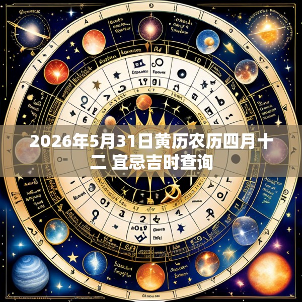 2026年5月31日黄历农历四月十二 宜忌吉时查询