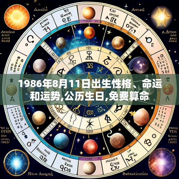 1986年8月11日出生性格、命运和运势,公历生日,免费算命