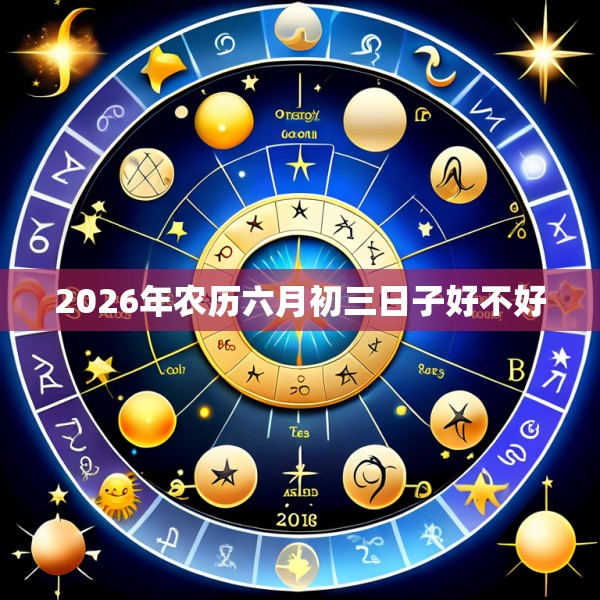 2026年农历六月初三日子好不好