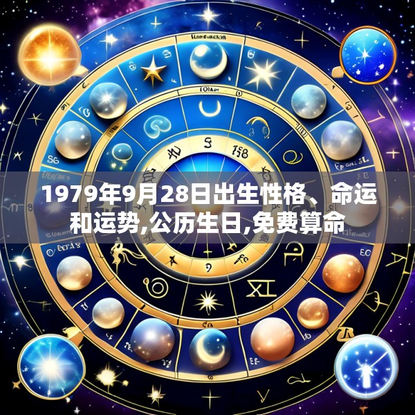 1979年9月28日出生性格、命运和运势,公历生日,免费算命