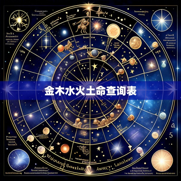 金木水火土命查询表