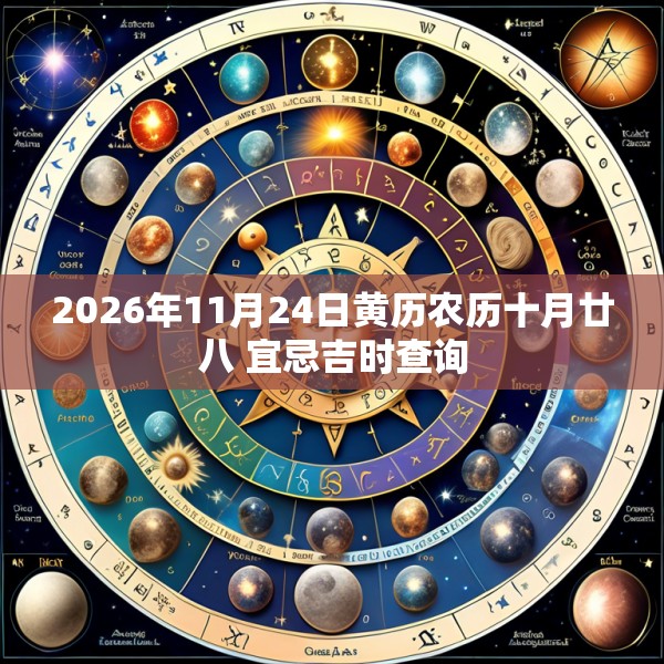 2026年11月24日黄历农历十月廿八 宜忌吉时查询