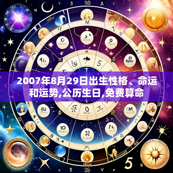 2007年8月29日出生性格、命运和运势,公历生日,免费算命