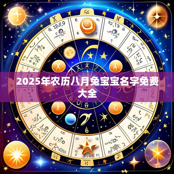 2025年农历八月兔宝宝名字免费大全