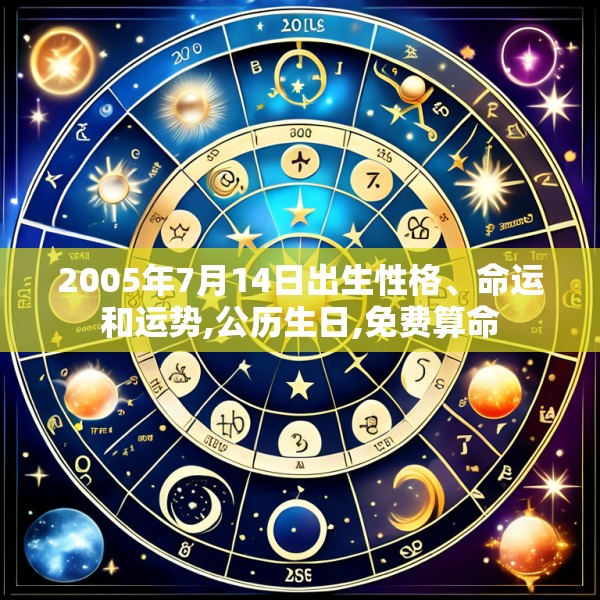 2005年7月14日出生性格、命运和运势,公历生日,免费算命