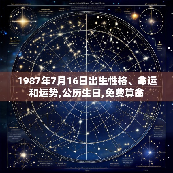 1987年7月16日出生性格、命运和运势,公历生日,免费算命