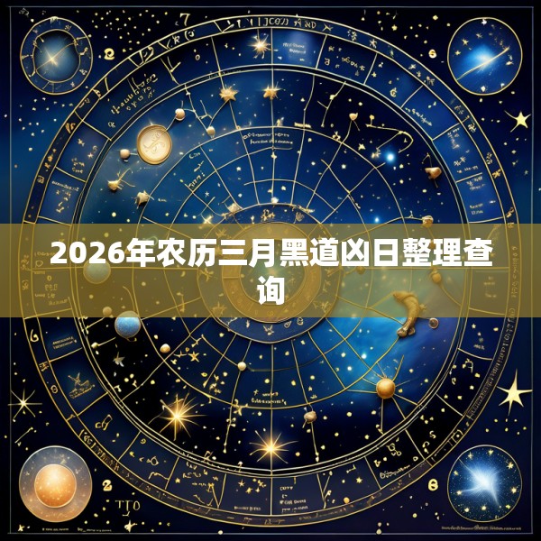 2026年农历三月黑道凶日整理查询