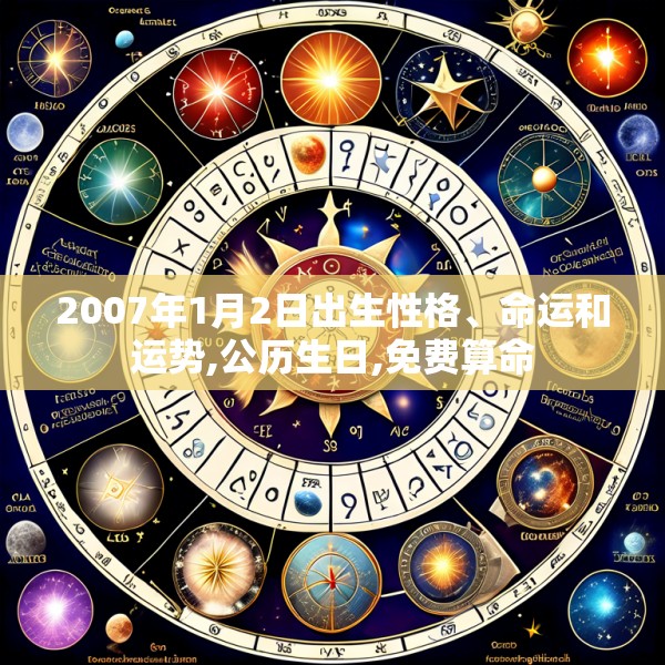 2007年1月2日出生性格、命运和运势,公历生日,免费算命