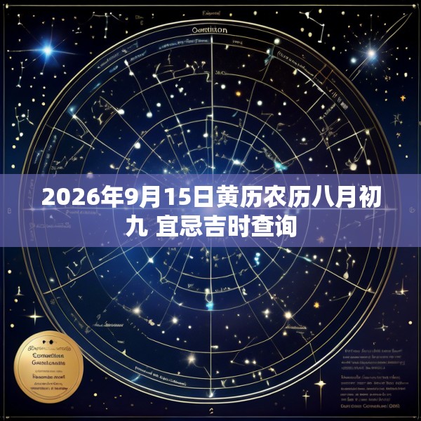 2026年9月15日黄历农历八月初九 宜忌吉时查询