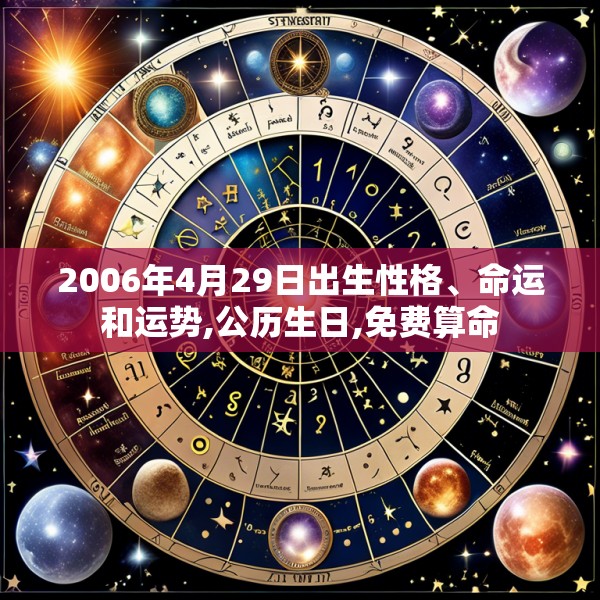 2006年4月29日出生性格、命运和运势,公历生日,免费算命