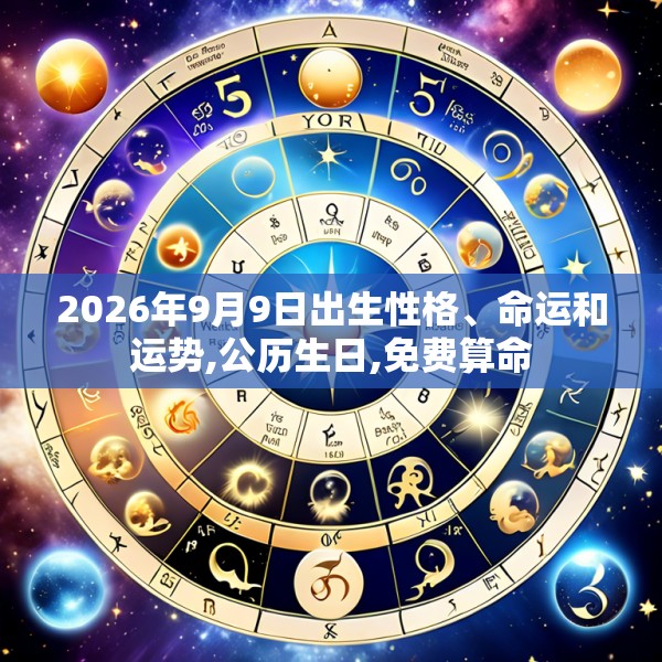 2026年9月9日出生性格、命运和运势,公历生日,免费算命