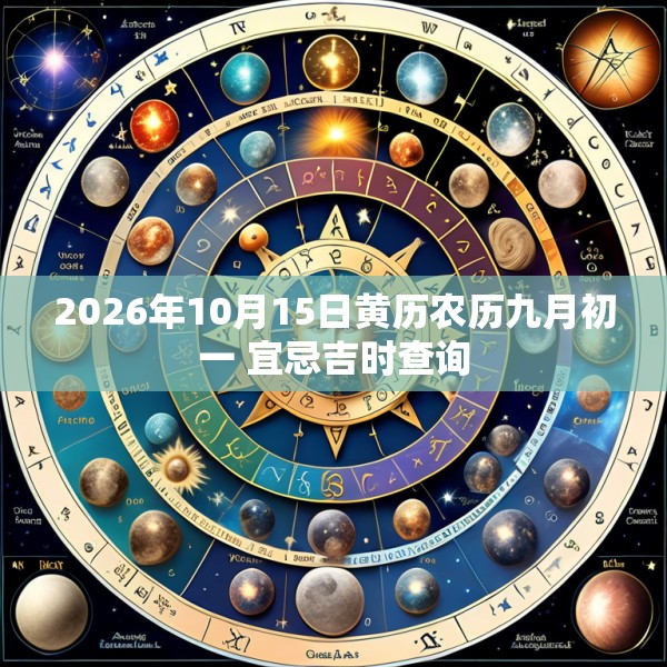2026年10月15日黄历农历九月初一 宜忌吉时查询