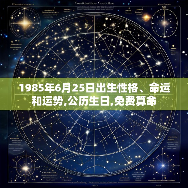 1985年6月25日出生性格、命运和运势,公历生日,免费算命