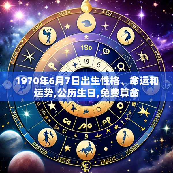 1970年6月7日出生性格、命运和运势,公历生日,免费算命