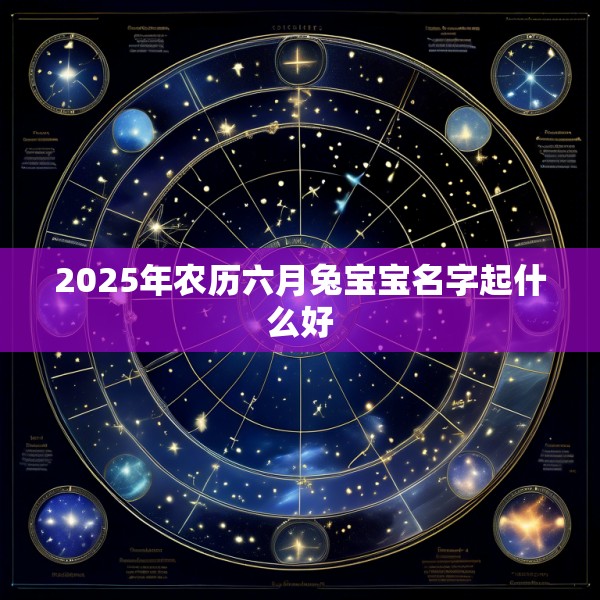 2025年农历六月兔宝宝名字起什么好