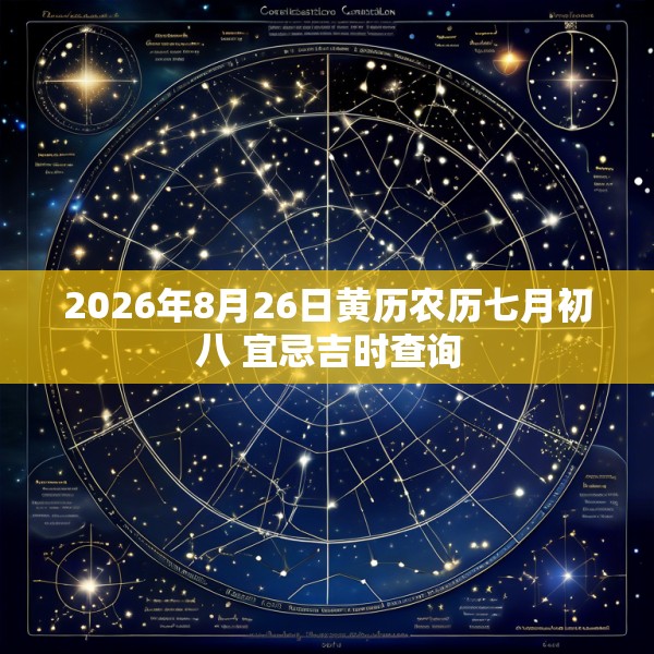 2026年8月26日黄历农历七月初八 宜忌吉时查询
