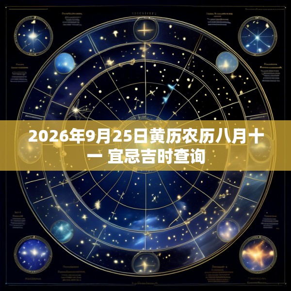 2026年9月25日黄历农历八月十一 宜忌吉时查询