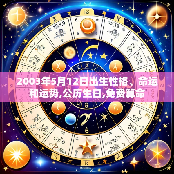 2003年5月12日出生性格、命运和运势,公历生日,免费算命