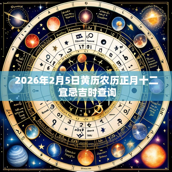 2026年2月5日黄历农历正月十二 宜忌吉时查询