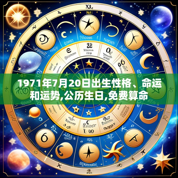 1971年7月20日出生性格、命运和运势,公历生日,免费算命