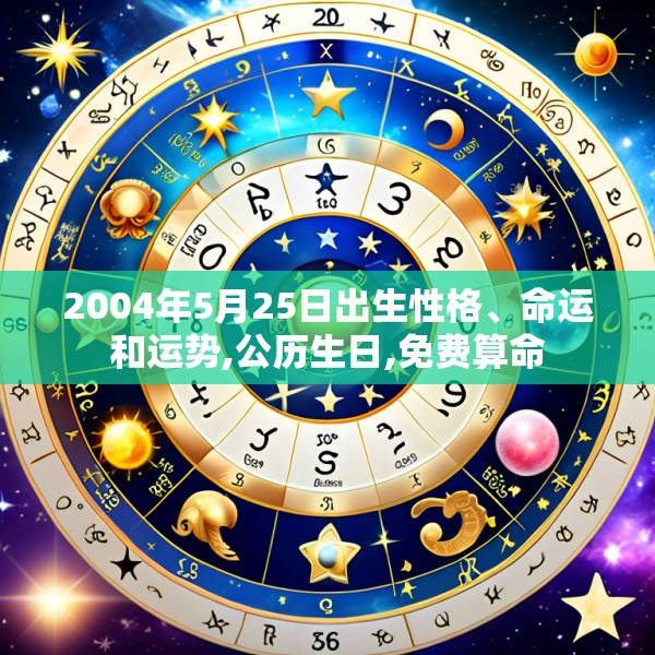 2004年5月25日出生性格、命运和运势,公历生日,免费算命