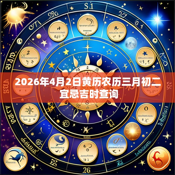 2026年4月2日黄历农历三月初二 宜忌吉时查询