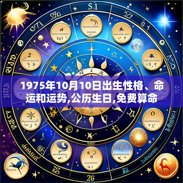1975年10月10日出生性格、命运和运势,公历生日,免费算命