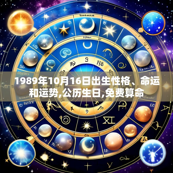 1989年10月16日出生性格、命运和运势,公历生日,免费算命