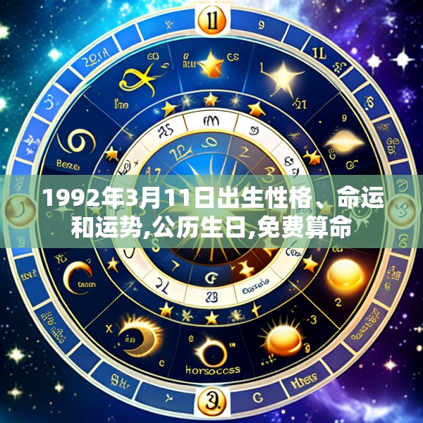 1992年3月11日出生性格、命运和运势,公历生日,免费算命