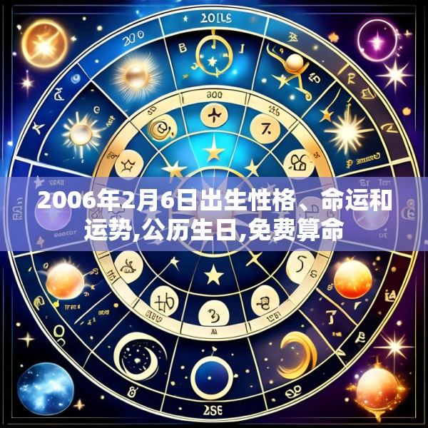 2006年2月6日出生性格、命运和运势,公历生日,免费算命