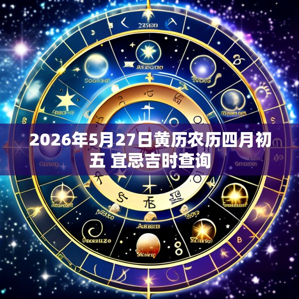 2026年5月27日黄历农历四月初五 宜忌吉时查询