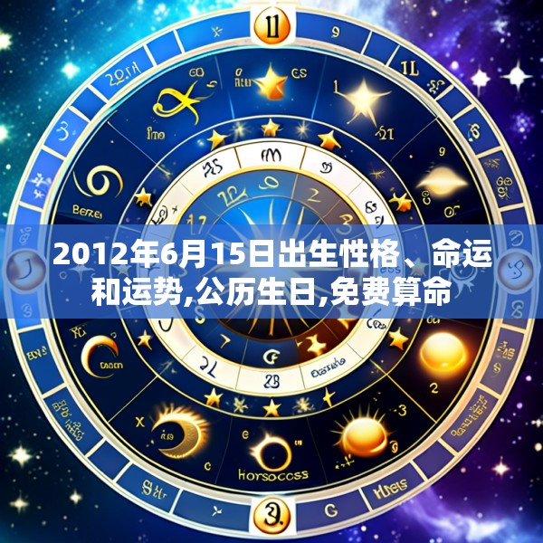 2012年6月15日出生性格、命运和运势,公历生日,免费算命