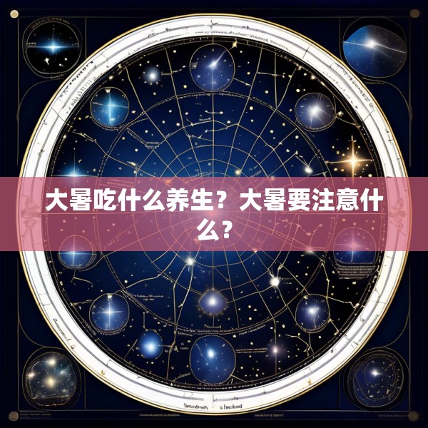 大暑吃什么养生？大暑要注意什么？