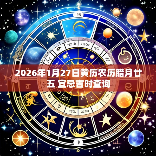 2026年1月27日黄历农历腊月廿五 宜忌吉时查询