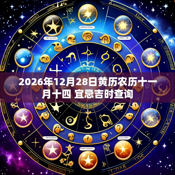 2026年12月28日黄历农历十一月十四 宜忌吉时查询