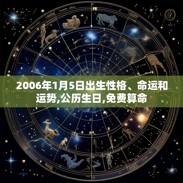 2006年1月5日出生性格、命运和运势,公历生日,免费算命