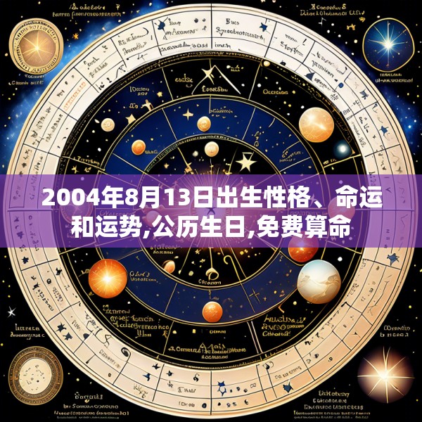 2004年8月13日出生性格、命运和运势,公历生日,免费算命