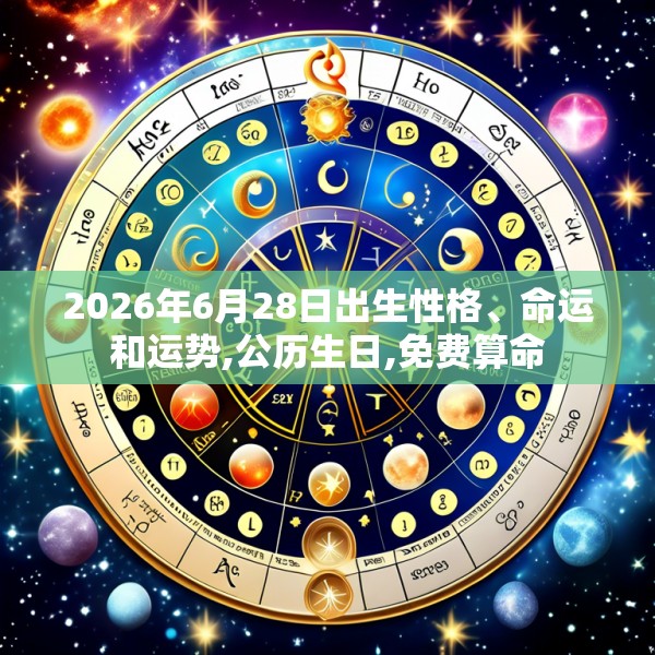 2026年6月28日出生性格、命运和运势,公历生日,免费算命