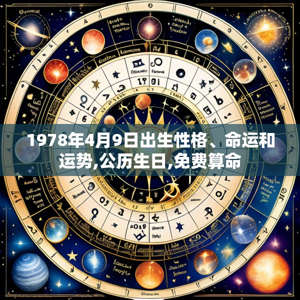 1978年4月9日出生性格、命运和运势,公历生日,免费算命