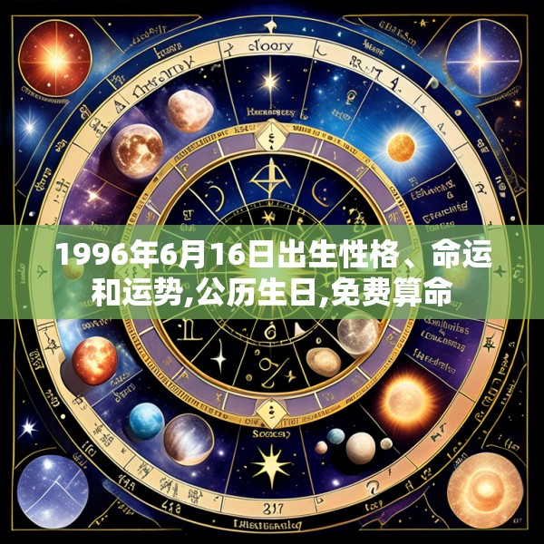 1996年6月16日出生性格、命运和运势,公历生日,免费算命