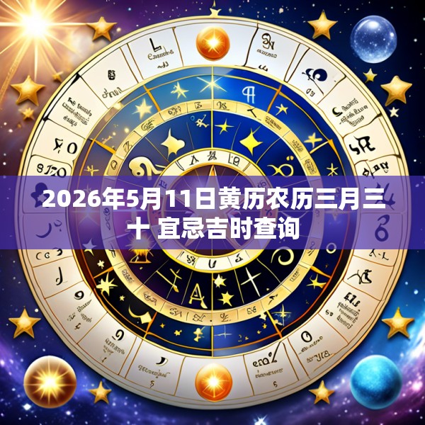 2026年5月11日黄历农历三月三十 宜忌吉时查询