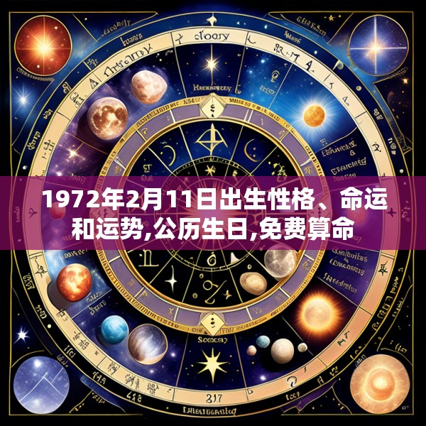 1972年2月11日出生性格、命运和运势,公历生日,免费算命